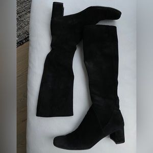 Salvatore Ferragamo Santares Square Toe Suede Boot